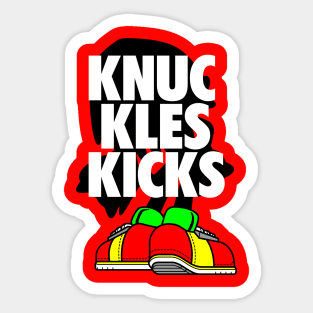 Knuckles Kicks Sticker